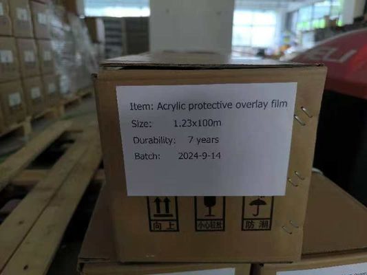 Glossy Acrylic Material Transparent Anti-UV Laminate Film to Protect The Digital Printed Reflectance of Micro Prismatic Retro Reflective Sheeting