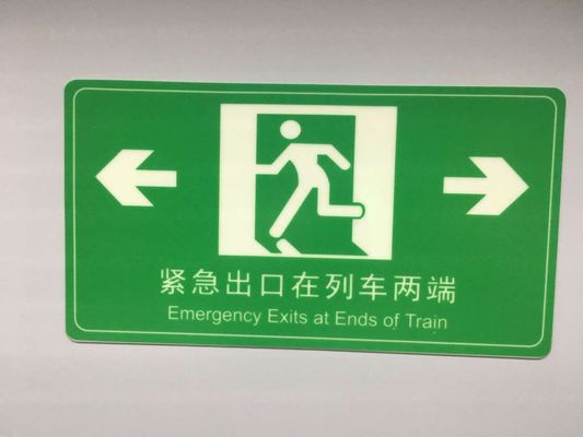 Coated Eco-solvent/UV printable 1x1.2m PVC photoluminescent rigid sheet panels 1.1mm glow in the dark sheets  4-12 hours for Emergency/Fire Extinguisher  Signs