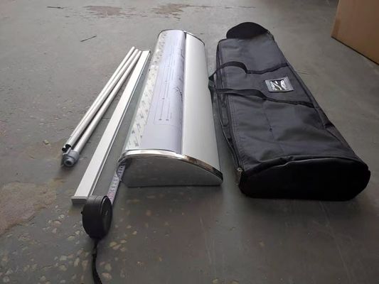 Wide board Retractable Roller Advertising Aluminum Banner Stand Roll up Display  85x200cm