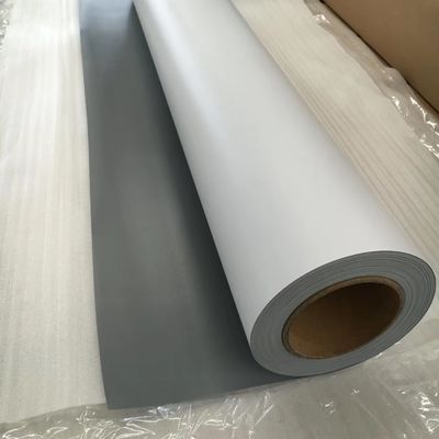 Eco-Sovlent  Satin Grey Back PET Film 350mic/450GSM for X Banner / display/ Roll up Banner stand