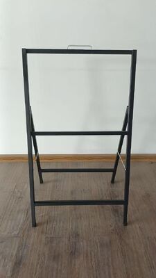 Marco en A de metal de doble cara, soporte para carteles de 60cm x 90cm, tablero tipo sándwich para aceras