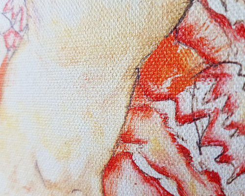 Lienzo 100% algodón imprimible con ecosolvente, 380g, lienzo en blanco blanco/amarillo para pintura artística